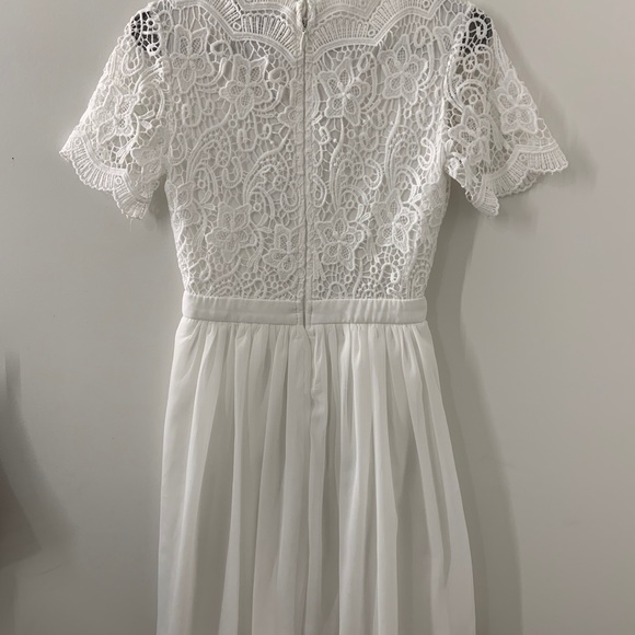 Lulu’s WHITE Lined Dress - Picture 2 of 3